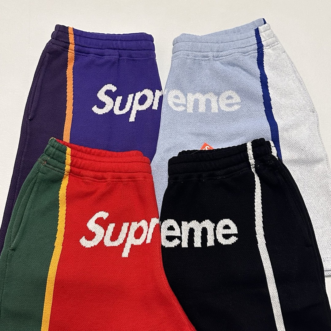 Supreme 288 UMBRO Collab SS25 KNIT SHORTS30 Patchwork Short Quad Black Red Purple Light Blue S-XL - Image 23