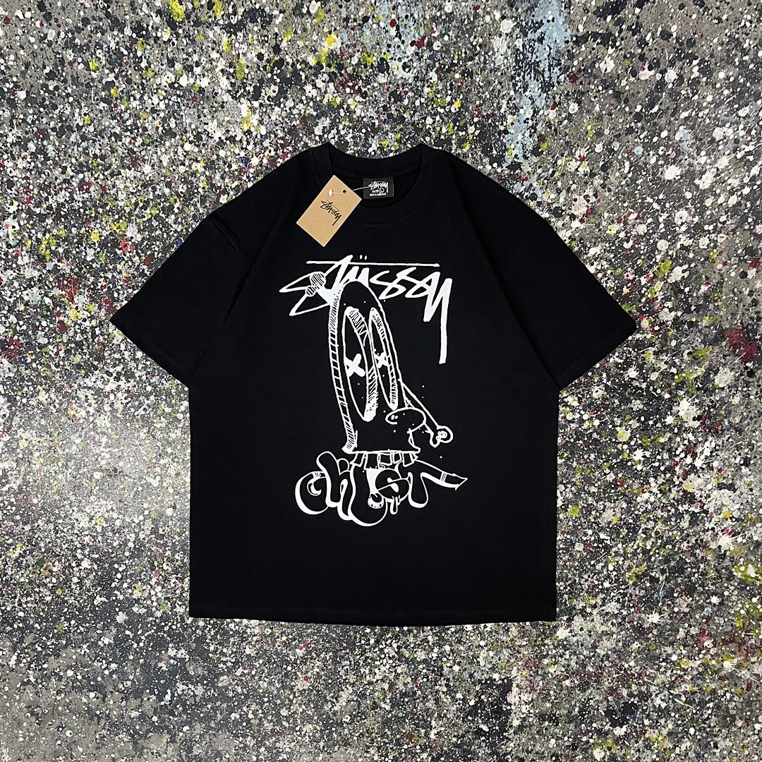 Stussy 108 Stu Short Sleeve T : Black White Apricot S Ｍ L XL XXL - Image 6