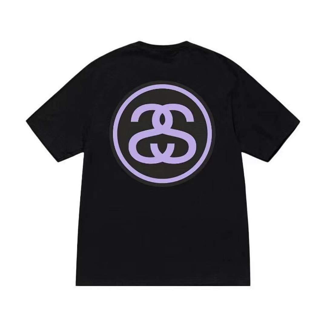 Stussy 98 STU FW23 SS-LINK TEE Double S Model Collar Short Sleeve T : Black White Khaki M L XL Y1339#