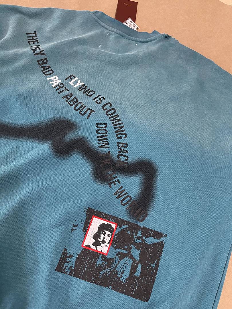 Unbranded 198 Paly Hollywood StreetwiseAirbrush Crewneck : Blue Green S M L - Image 15