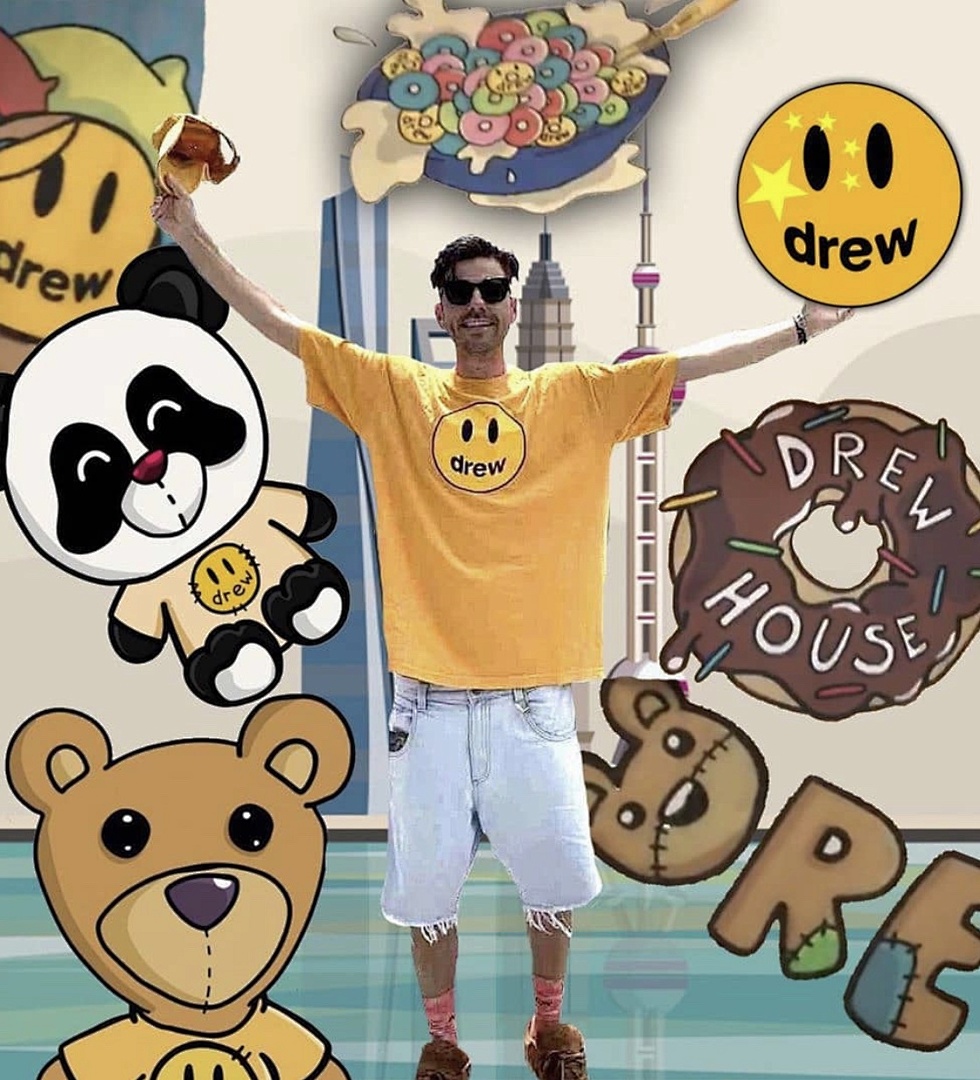 Drew House 88 DrewHouse JustinBieber Short Sleeve T Green Black White Yellow SMLXL D022# - Image 39