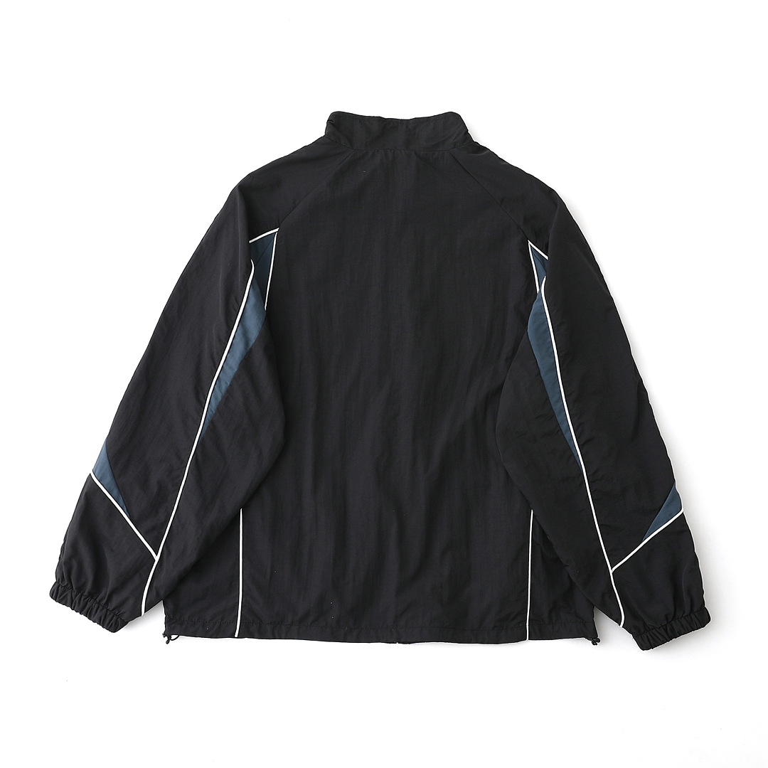 Balenciaga 438 25FW Contrast Piping Track Jacket Patchwork : Black Grey S M L - Image 5