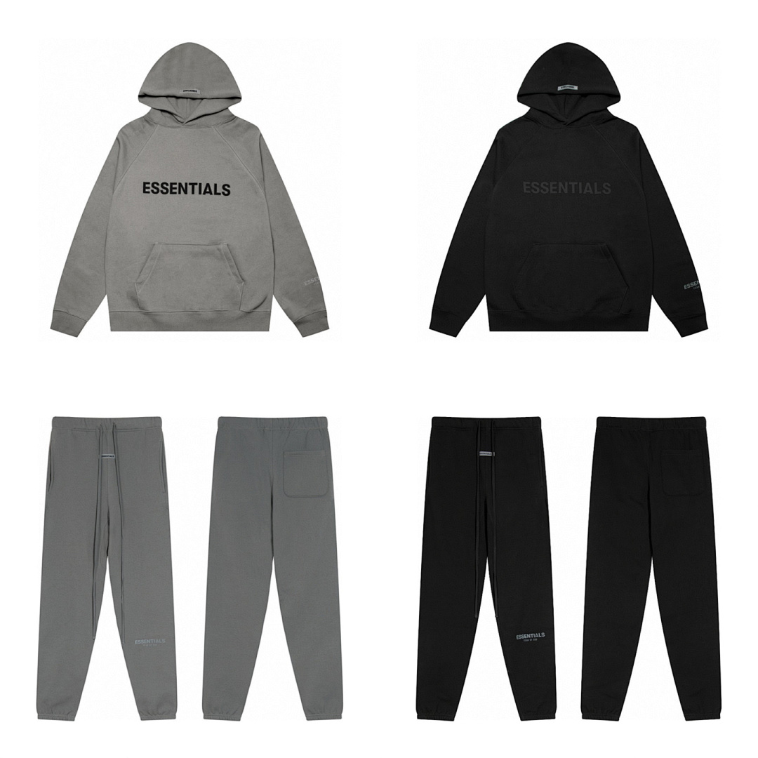 Essentials 218 ESS Sleeve LOGO Black /Black Grey /Charcoal S-XL 6692#