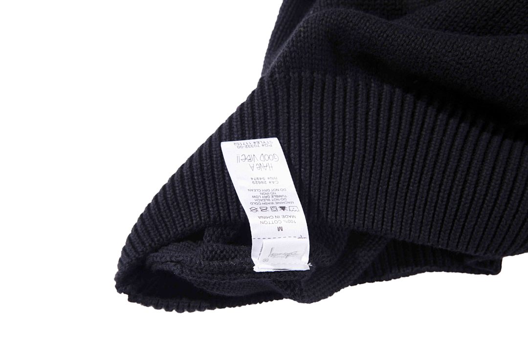 Stussy 228 Stu S Logo Knitted Sweater Ki Kiko Wind Collar Fleece : Black Off White Red Ink Green M L XL Y0796# - Image 14