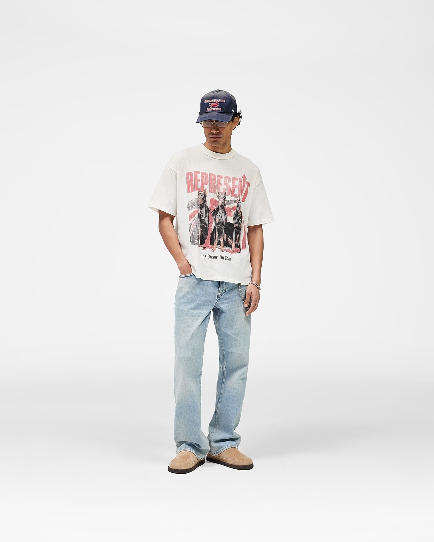 Represent 148 REPRESENT New High Mens Womens Top Wide Short Sleeve : S M L XL (White) - Image 23