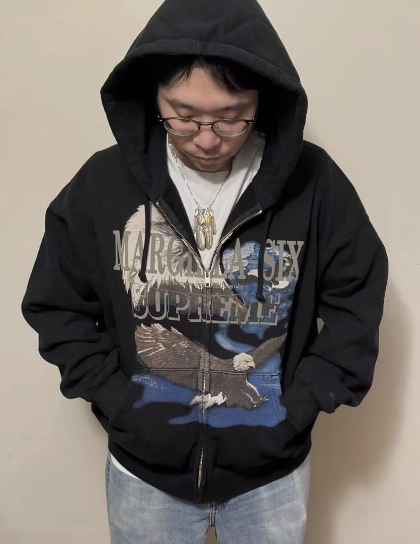 Supreme 398 MM6 EAGLE ZIP UP Classic Black Grey Purple Red S - Image 72