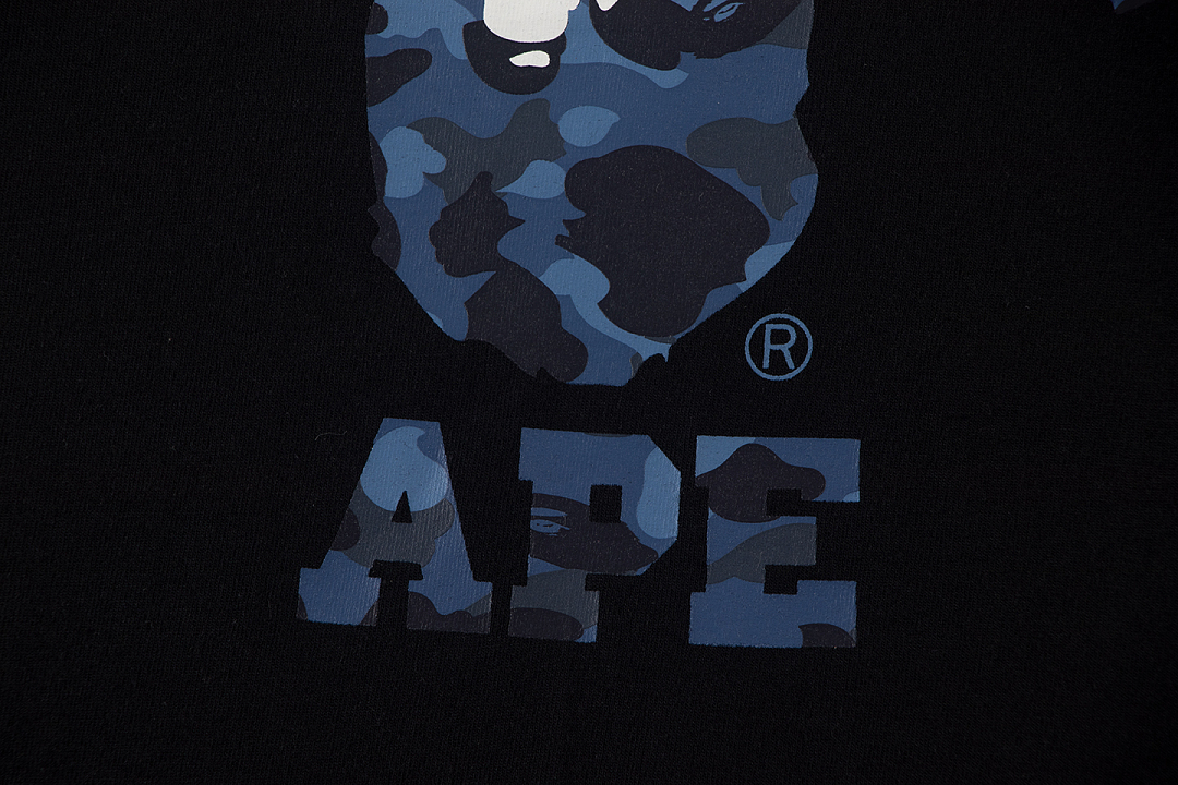 Bape 148 TOP Print Collar Short Sleeve T Black S-XL - Image 8