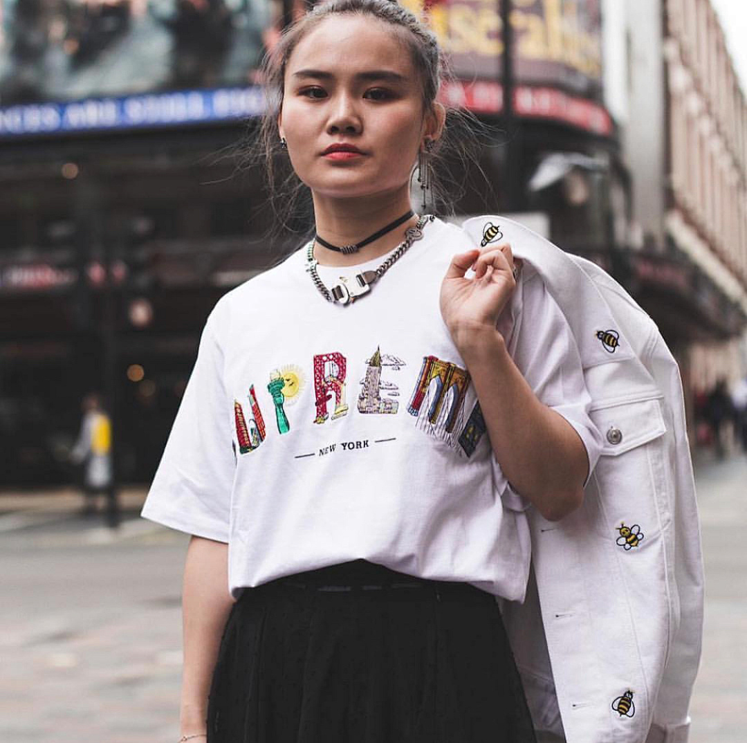 Supreme 118 Sup 19SS City Arc Tee Embroidered Logo Color Short Sleeve T Black White S-XL B104# - Image 17