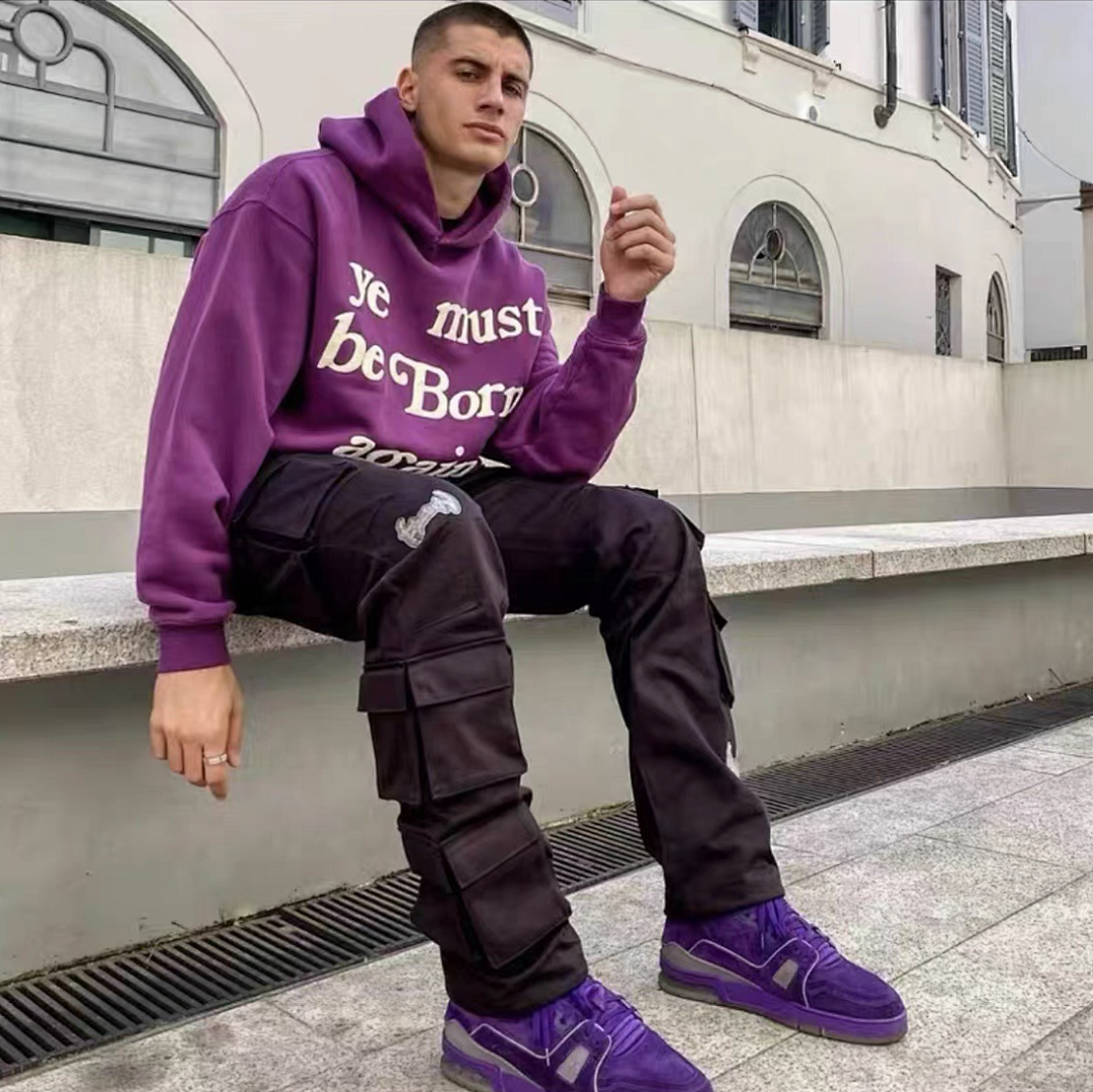 Unbranded 218 CPFM YE MUST BE BORN AGAIN HOODIE Velvet : Black Brown Dark Grey Ink Green Color Blue Yellow Bright Red Orange Purple S M L - Image 27