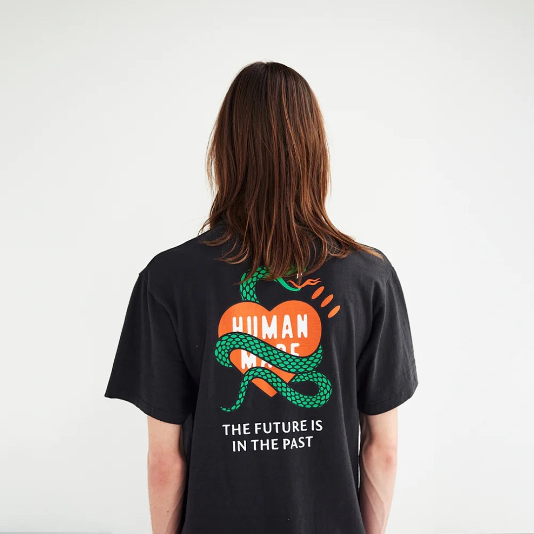Human Made 118 HUMAN MADE Chinese New Year SS25 Limited Exclusive Print Collar Short Sleeve T : Black White S M L - Image 6