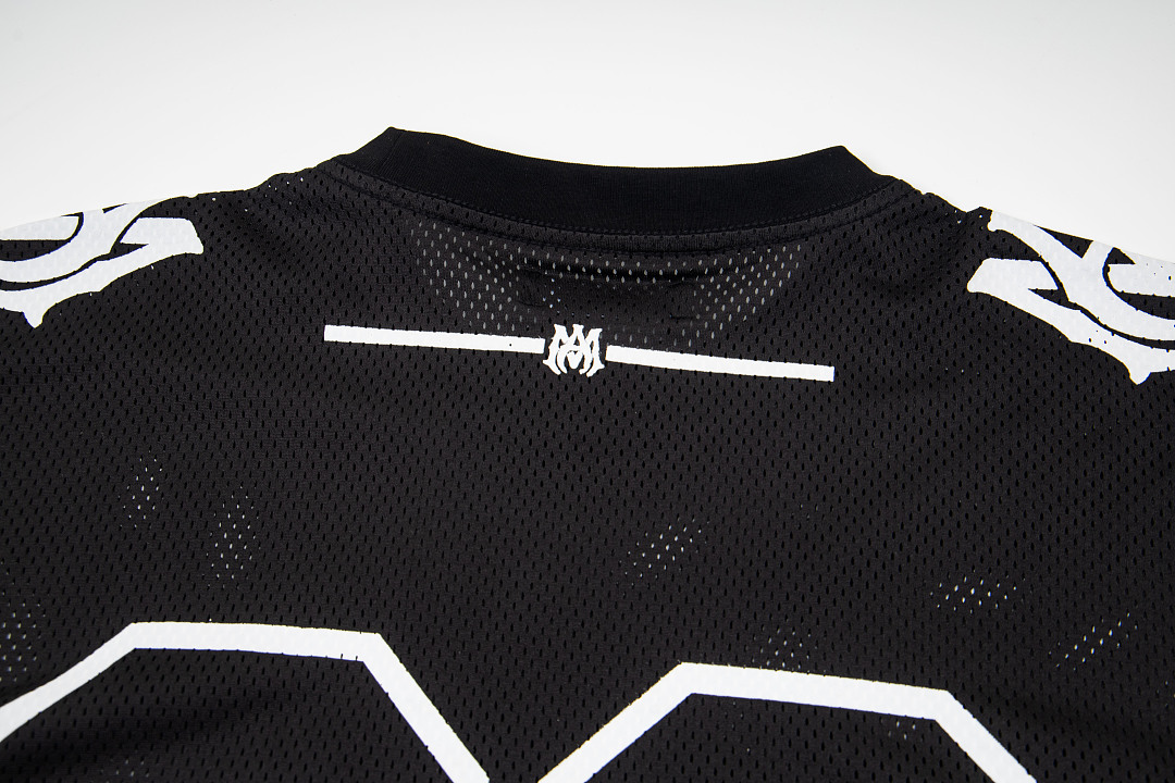 AMIRI 128 Canvas Logo Print Short Sleeve T Black White S M L XL 9935# - Image 5