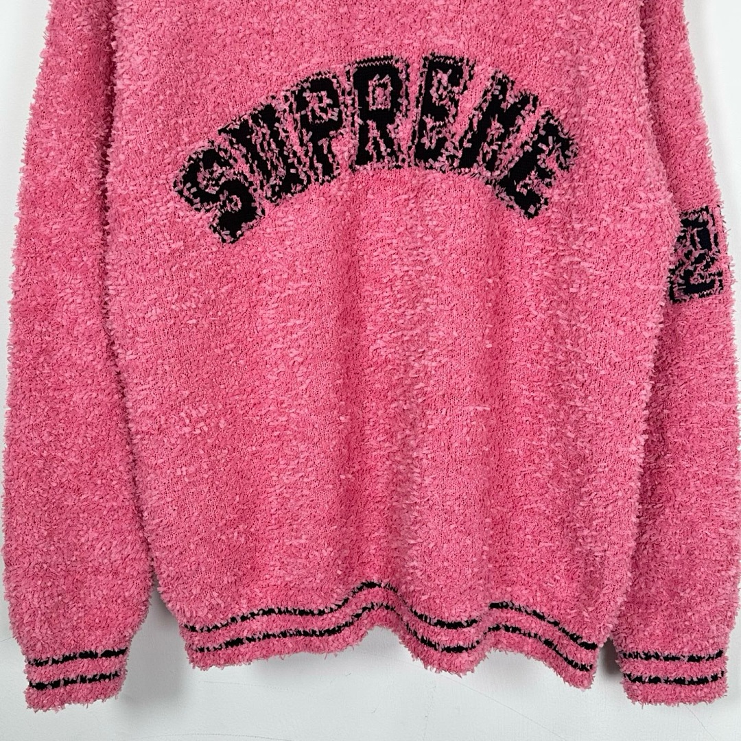 Supreme 368 SS25 TEXTURED ARC SWEATER Fleece Velvet Black Apricot Pink S-XL - Image 21