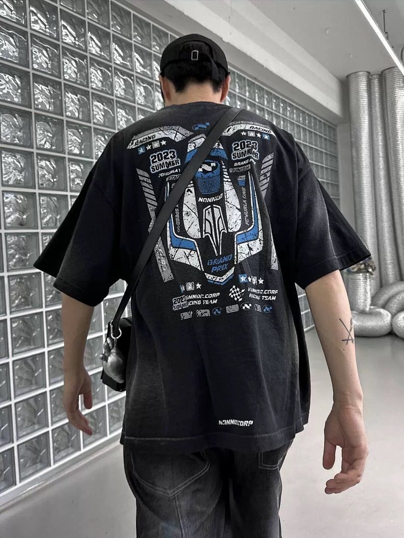 On Running 128 NONNOD Print Short Sleeve T Black 1 2 3 3437# - Image 20