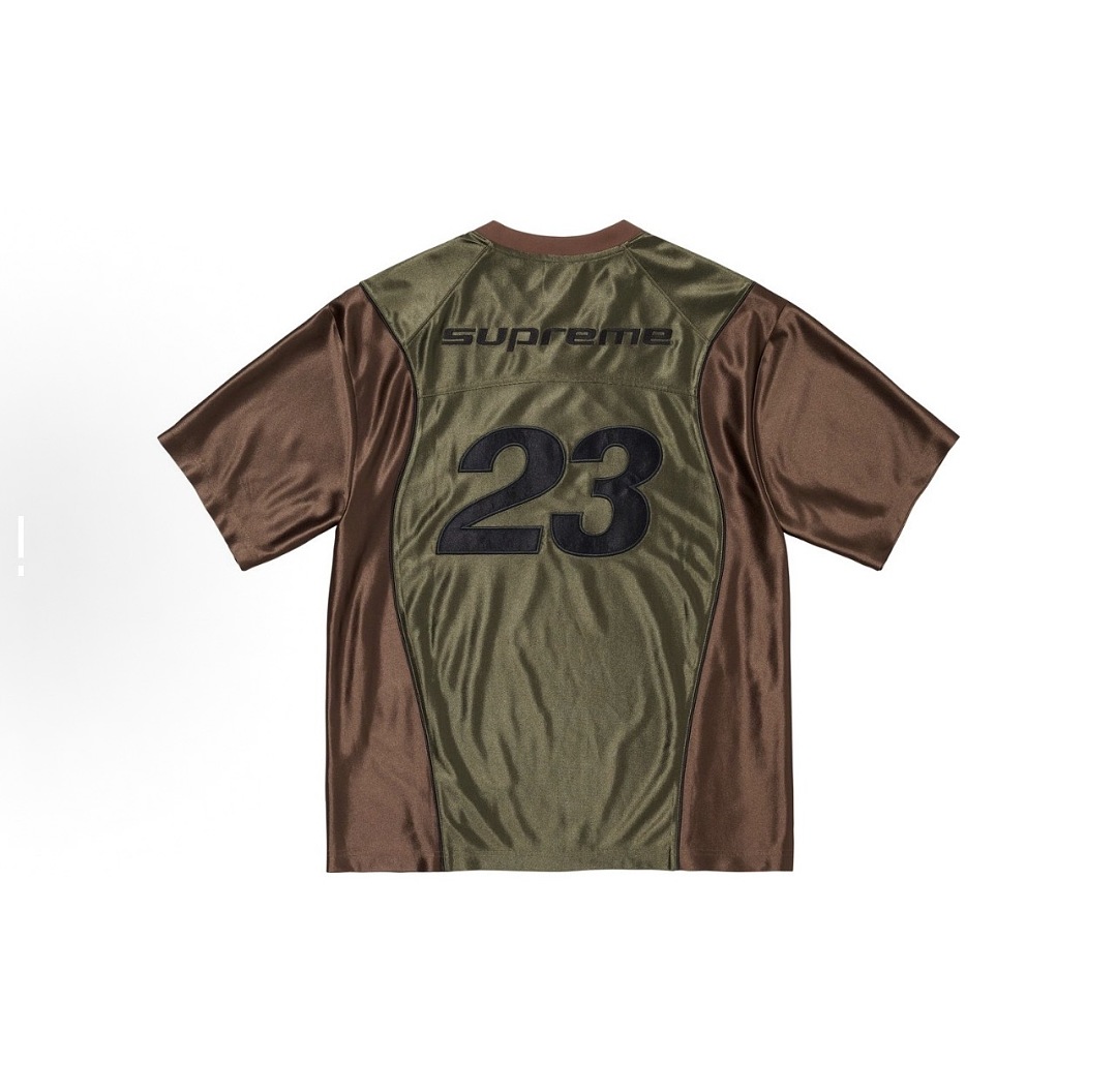 Supreme 258 Collab FW24 WEEK7 Warm Up Jersey Logo Short Sleeve / : Sky Blue Black Military Green Coffee S M L - Image 8