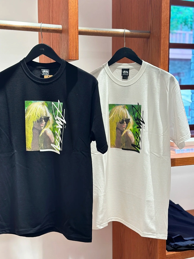 Stussy 138 STU SS25 Gold Womens T LAURA TEE Print Short Sleeve Black White S - Image 24