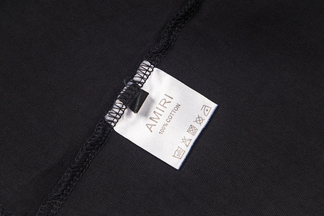 AMIRI 128 Logo 1976 Print Short Sleeve T Water Black White 9940# - Image 10