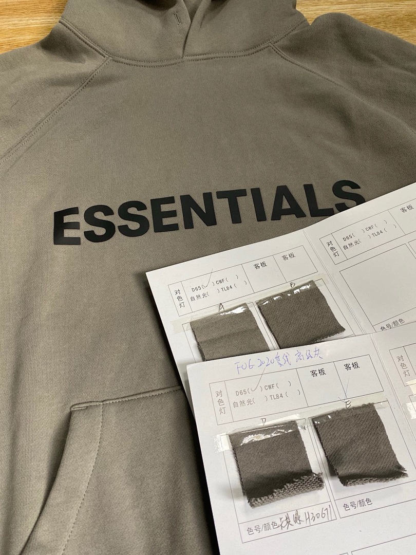 Essentials 98 FEAR OF GOD ESSENTIALS FOG Sleeve LOGO Collar White Blue Light Black Apricot High Grey Camel S-XL 6675# - Image 3
