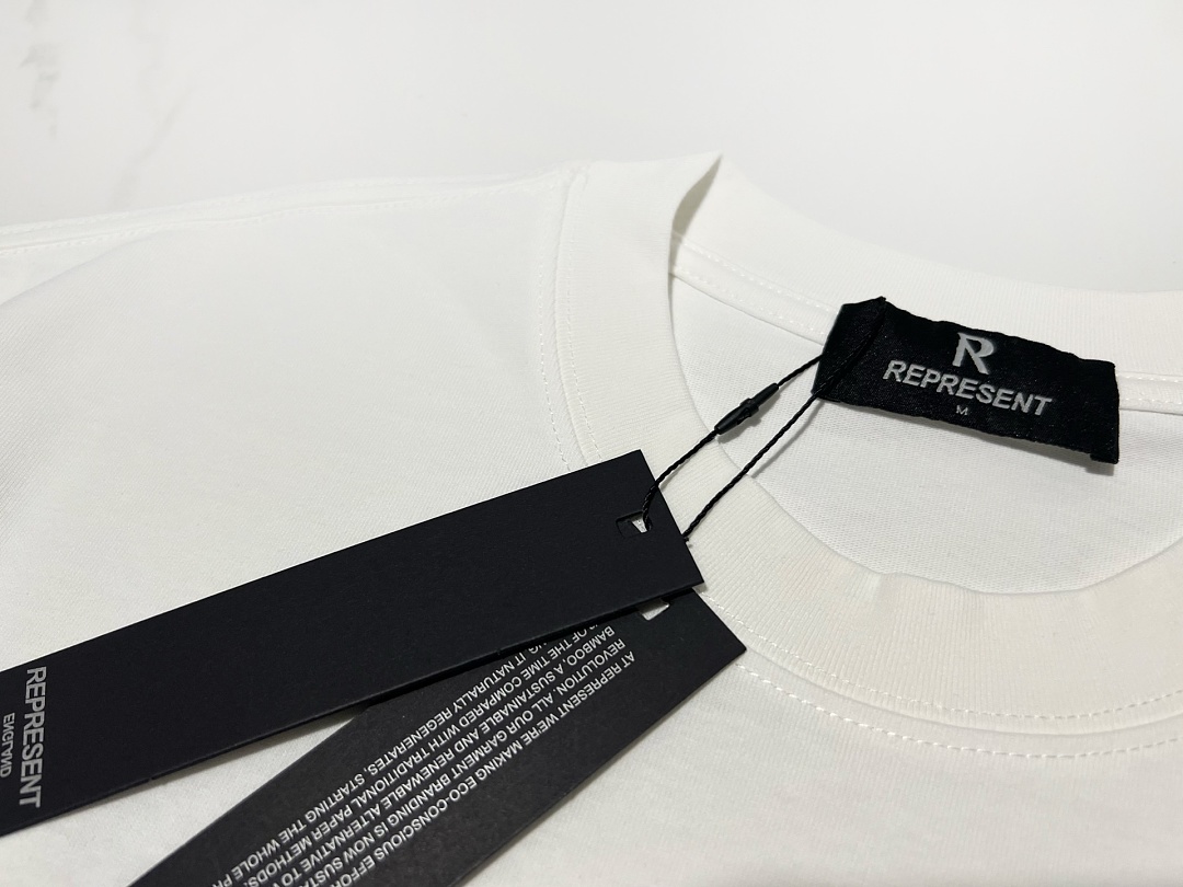 Represent 138 REPRESENT New High Mens Womens Top Wide Short Sleeve : S M L XL Water (White) - Image 6