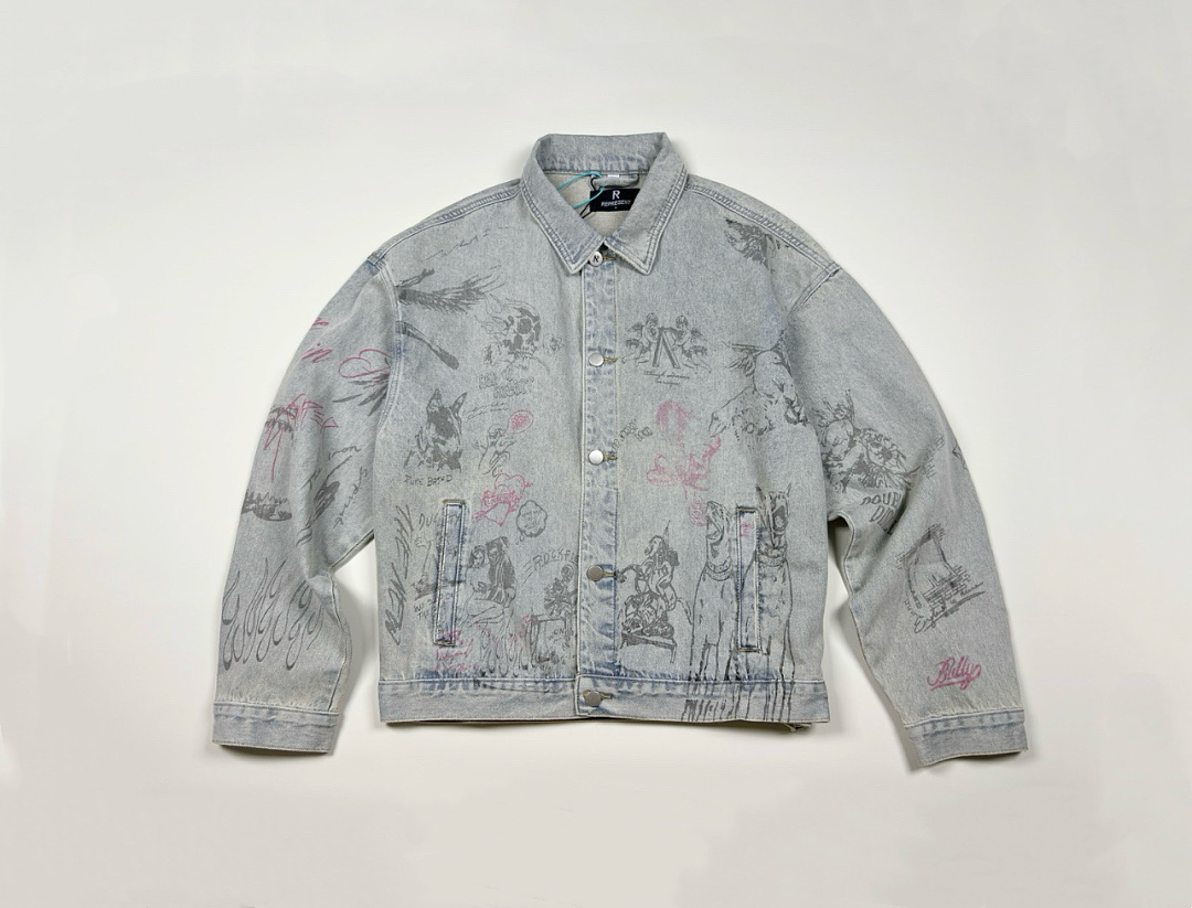 Represent 298 Represent : S M L XL (Washed Blue) - Image 3