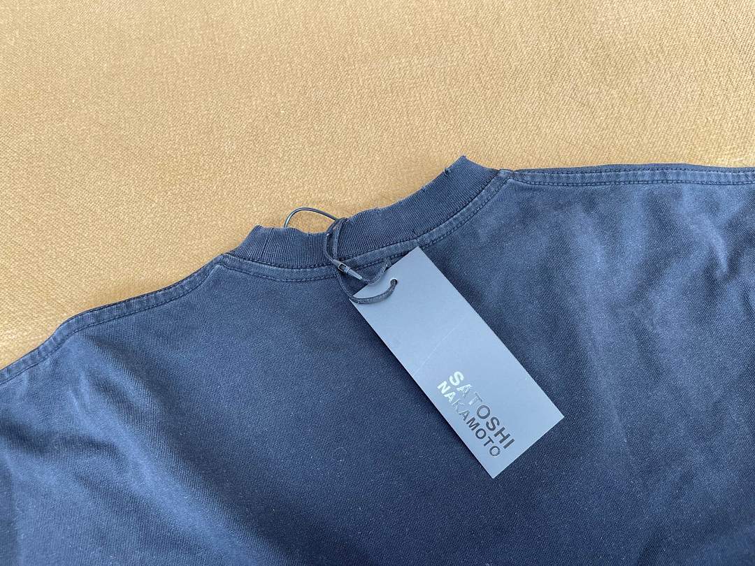 Unbranded 128 Satoshi Nakamoto Stack Letter Logo Tee Print Short Sleeve T : Washed Black S M L - Image 11