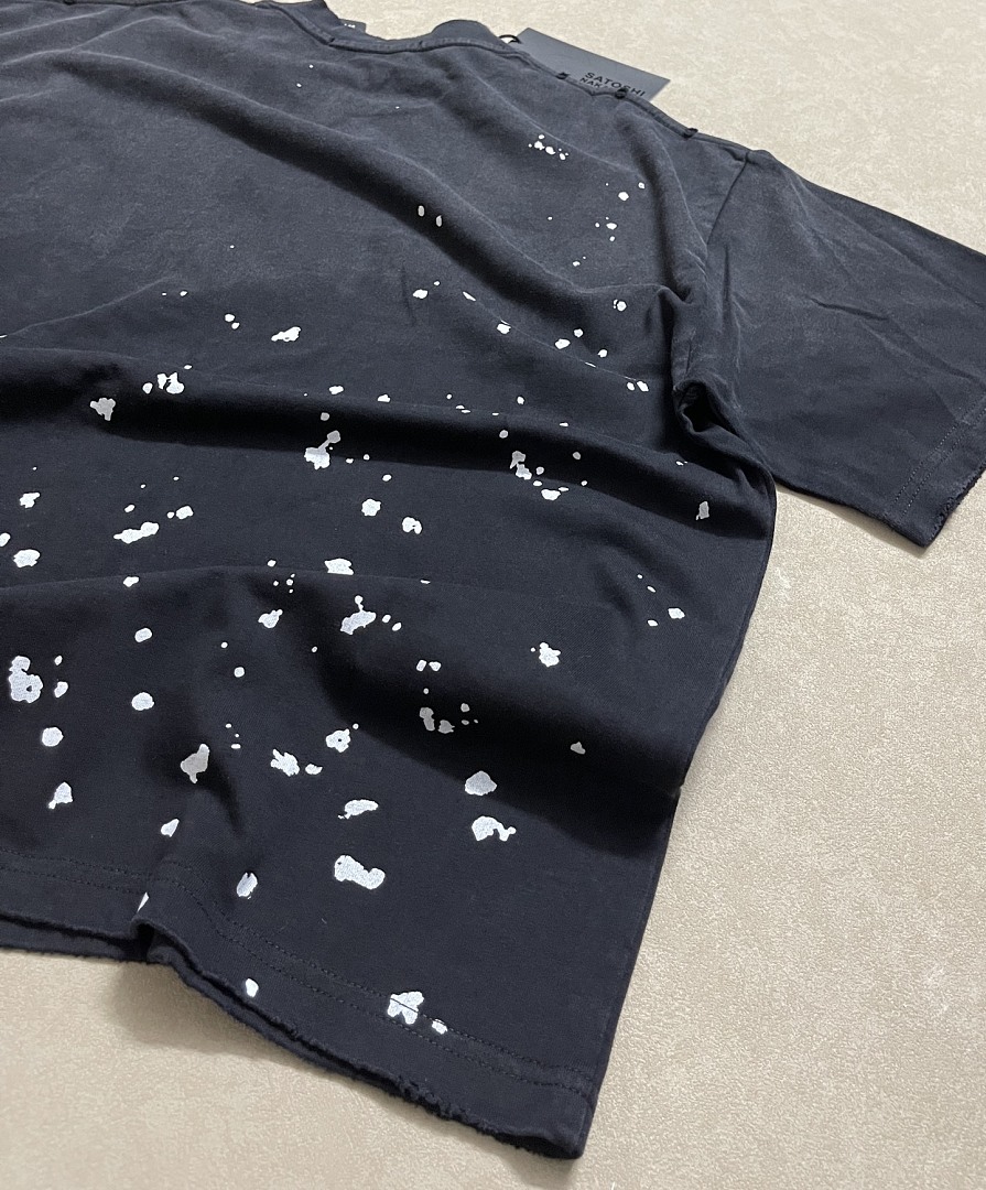 Unbranded 138 Satoshi Nakamoto Splatter Tee Ink T : Washed Black S M L - Image 10