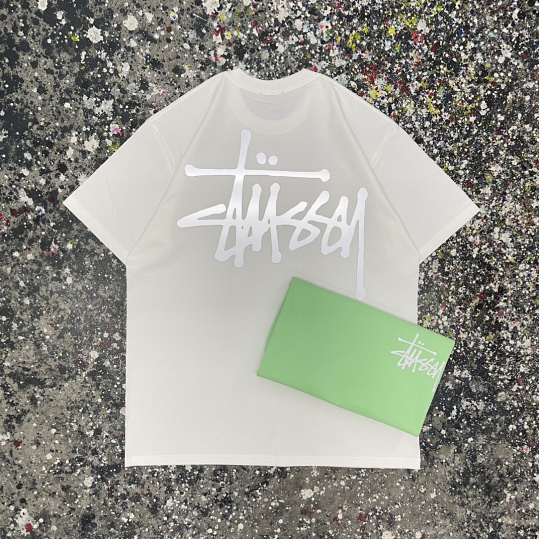 Stussy 108 Stu Light Reflection Print Short Sleeve T : Black Yellow Red Pink Blue Apricot Green Grey Khaki White S Ｍ L XL - Image 20
