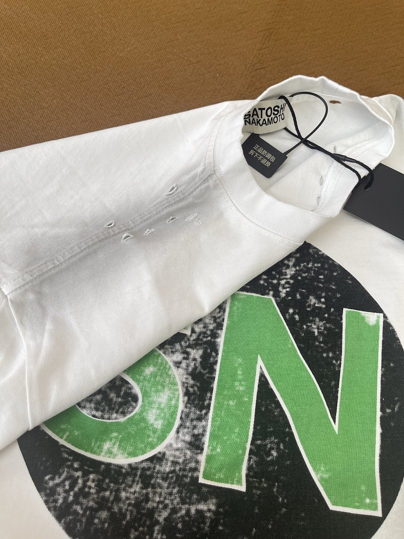 Off-White 128 Satoshi Nakamoto SN Label Short Sleeve T : Off White S M L - Image 15