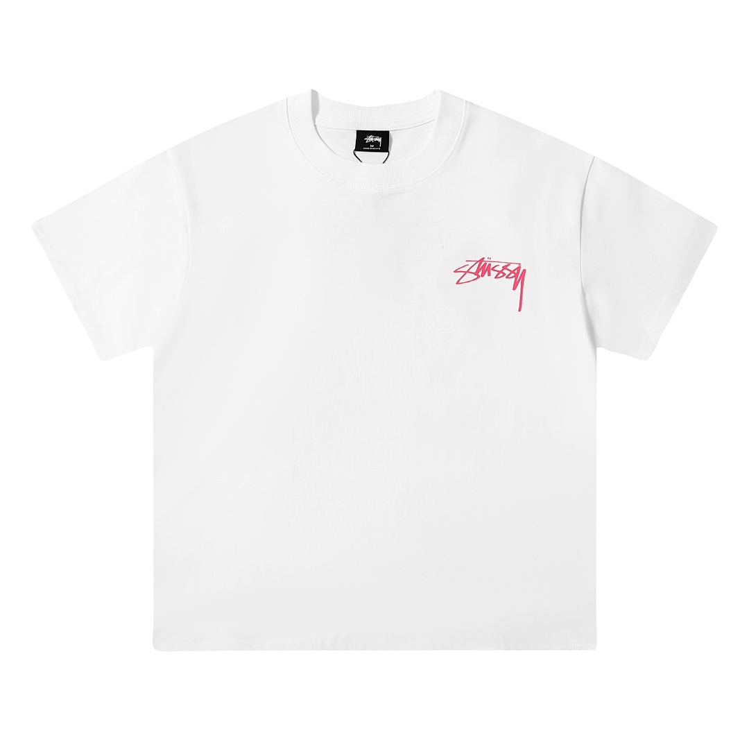 Stussy 98 Stu New Shadow Black ⑧ Print Short Sleeve : White S M L XL X214# - Image 5