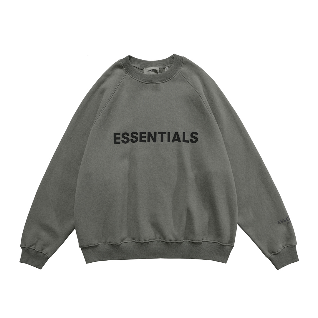 Essentials 98 FEAR OF GOD ESSENTIALS FOG Sleeve LOGO Collar White Blue Light Black Apricot High Grey Camel S-XL 6675# - Image 21