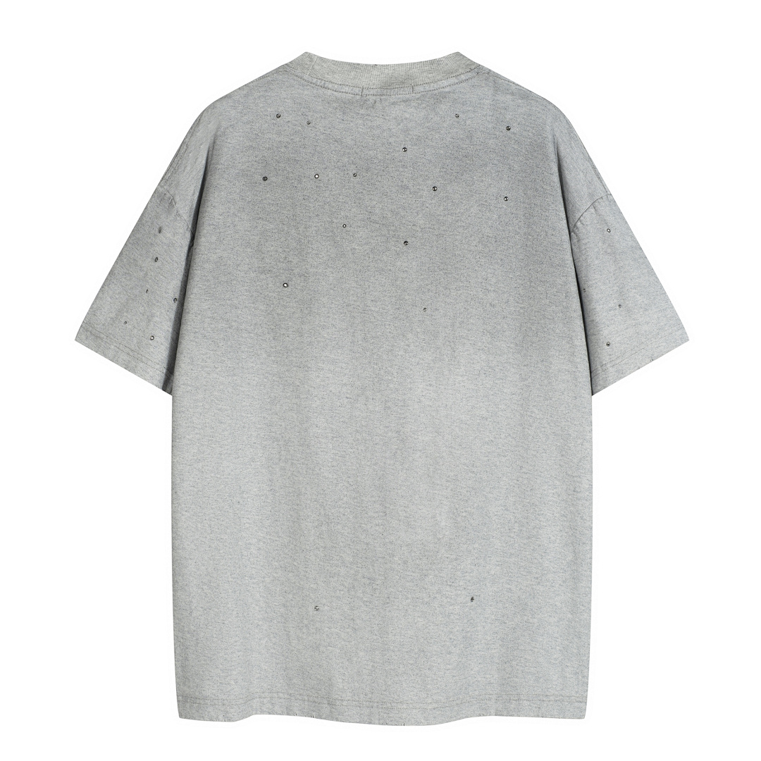 Acne Studios 138 AC Diamond LOGO Print Short Sleeve T White Grey Pink S-XL 8056# - Image 5