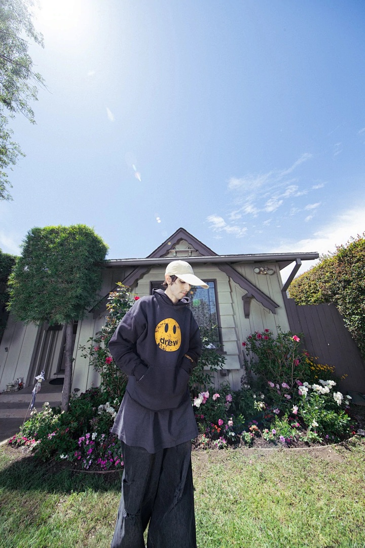 Drew House 238 DREW HOUSE MASCOT HOODIE Khaki Vintage Print Velvet Metallic Grey S M L - Image 22