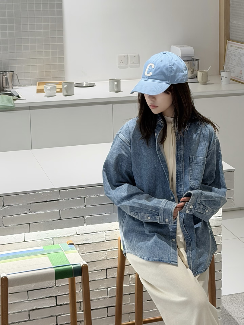 Supreme 358 Appliqué Denim Shirt Blue Black S-XL - Image 16