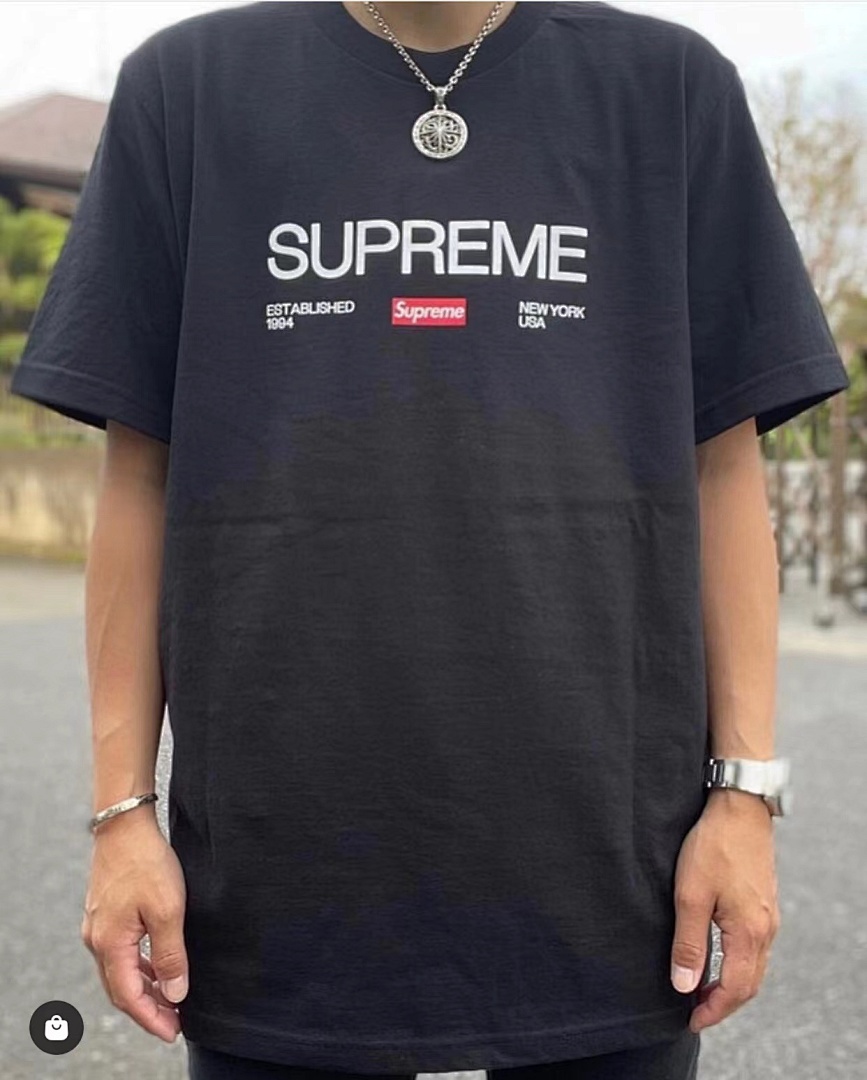 Supreme 118 21FW EST 1994 Box Logo Short Sleeve T Black, White S M L - Image 12