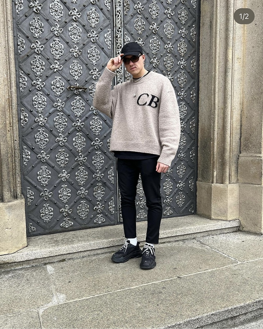 On Running 198 Cole Buxton Small Logo Floral Wide Collar Fleece Black Off White Grey Blue Ink Green S-XL M985# - Image 110