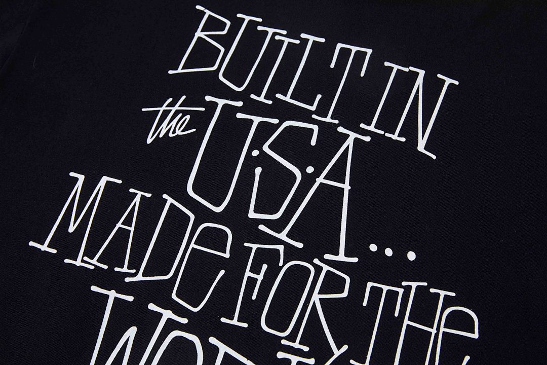 Stussy 108 Stu Fw24 Built In USA Pigment Dyed Tee Print Short Sleeve T Black White S M L - Image 11