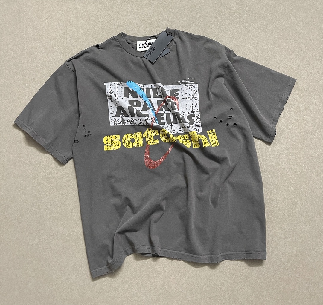 Unbranded 138 Satoshi Nakamoto“Everywhere & Nowhere” Washed Grey Print T S M L - Image 5