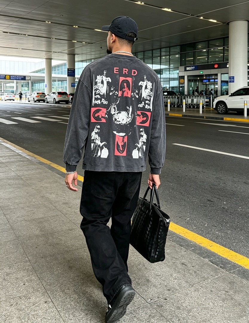 Enfants Riches Deprimes 158 Enfants Riches Deprimes Washed Long Sleeve : S M L XL Water (Black) - Image 11