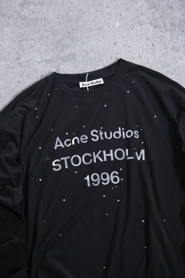 Acne Studios 168 AC1996 Limited Exclusive Silver Long Sleeve T : Black White S-XL - Image 6