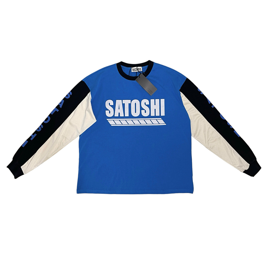 Unbranded 148 Satoshi Nakamoto Blue Patchwork Collar Long Sleeve : Green S M L - Image 13