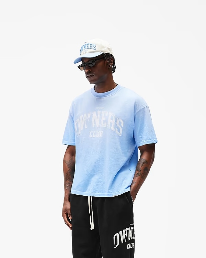 Off-White 128 REPRESENT New High Mens Womens Top Wide Short Sleeve T : S M L XL Washed Blue Off (White) - Image 30