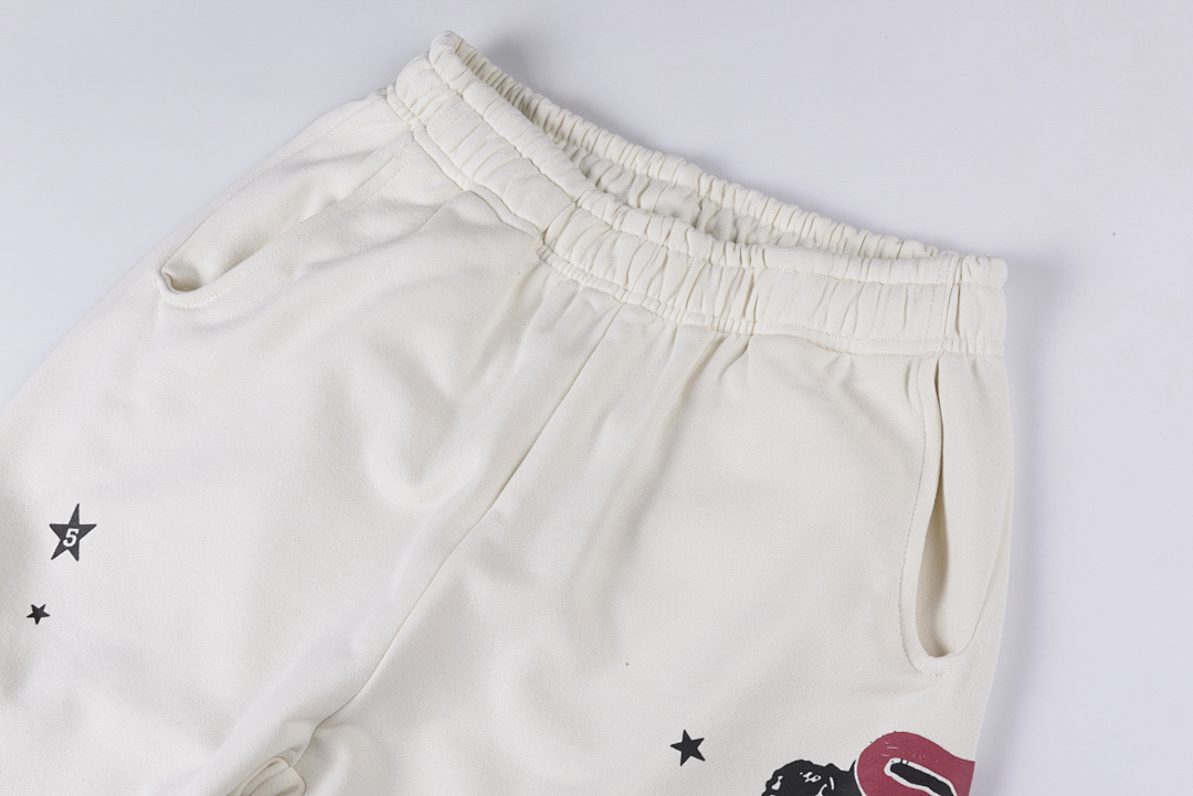 Sp5der 248 Sp5Der 555 Print Mens Womens Wide Ins Long White S-XL - Image 4