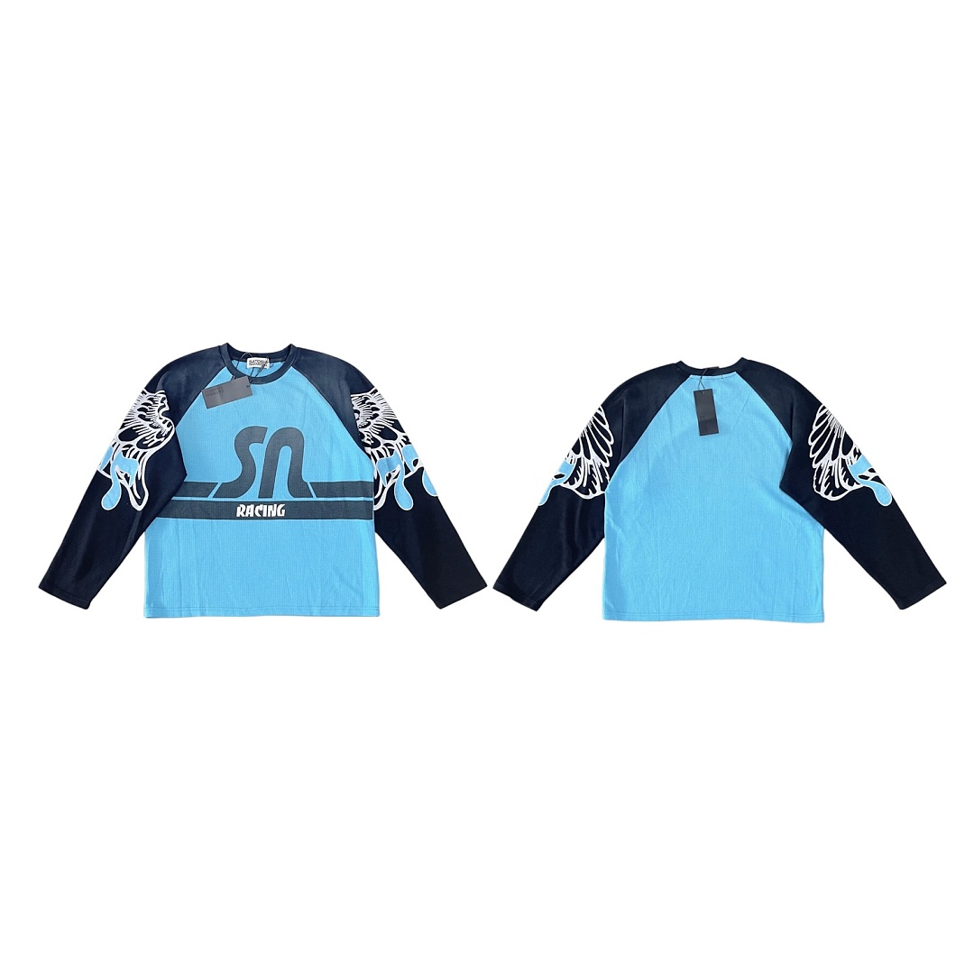 Unbranded 148 SATOSHI NAKAMOTO SN Racing Wind Long Sleeve T : Blue Red S M L - Image 4
