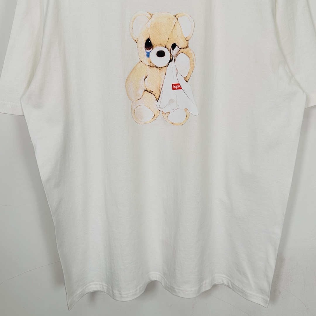 Supreme 138 SS25 BEAR TEE Small T Print Short Sleeve Black White S-XL - Image 14
