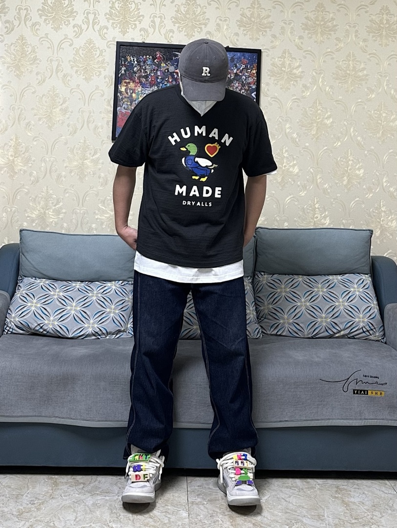 Human Made 108 HUMAN MADE SS24 COTTON T-SHIRT GRAPHIC Print Short Sleeve T : Black White S M L - Image 10