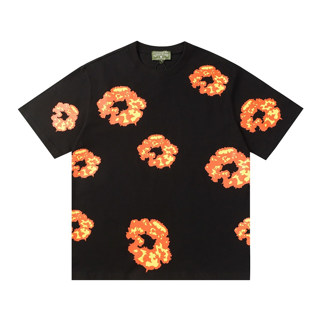 Unbranded 118 DENIM TEARS Cotton Floral High Print Short Sleeve Black White S-XL 351# - Image 3
