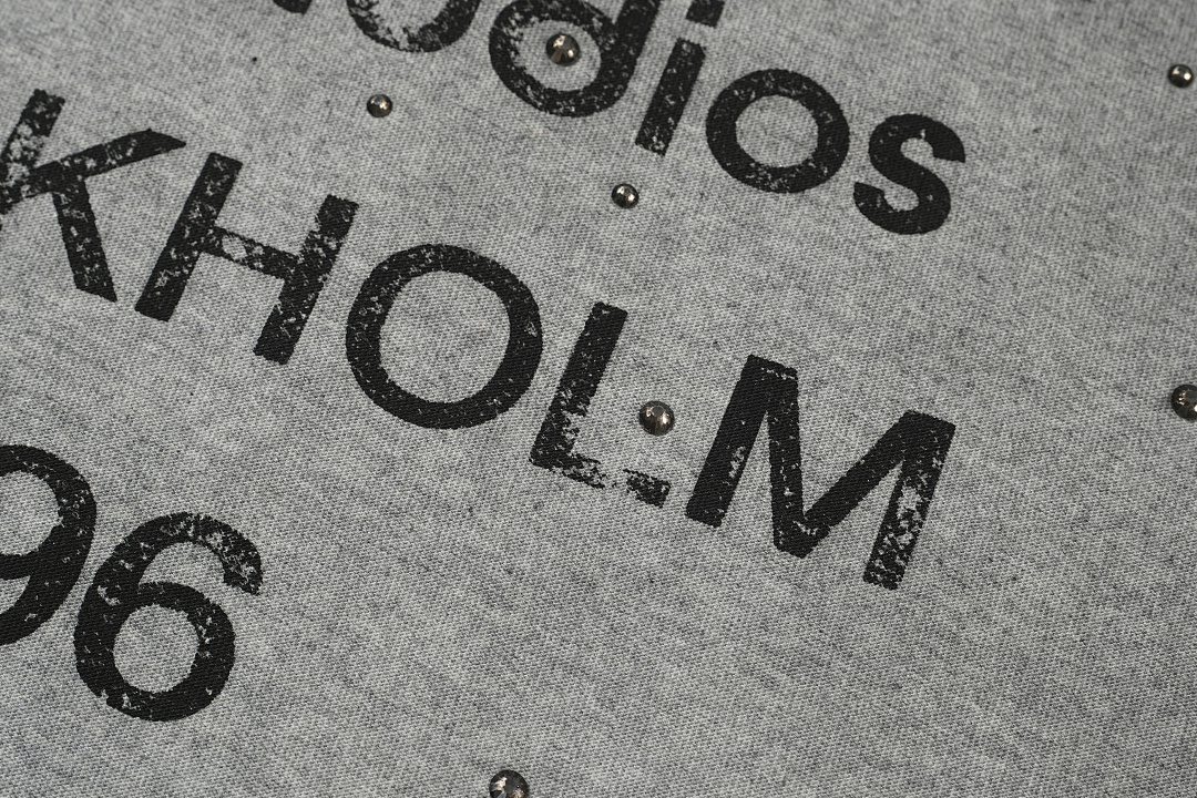 Acne Studios 138 AC Diamond LOGO Print Short Sleeve T White Grey Pink S-XL 8056# - Image 8