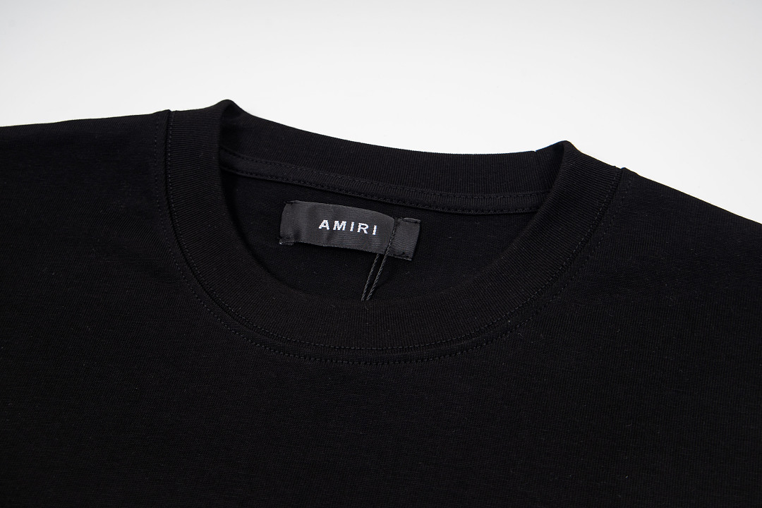 AMIRI 118 Logo Floral Print Short Sleeve T Black White S M L XL 9938# - Image 5