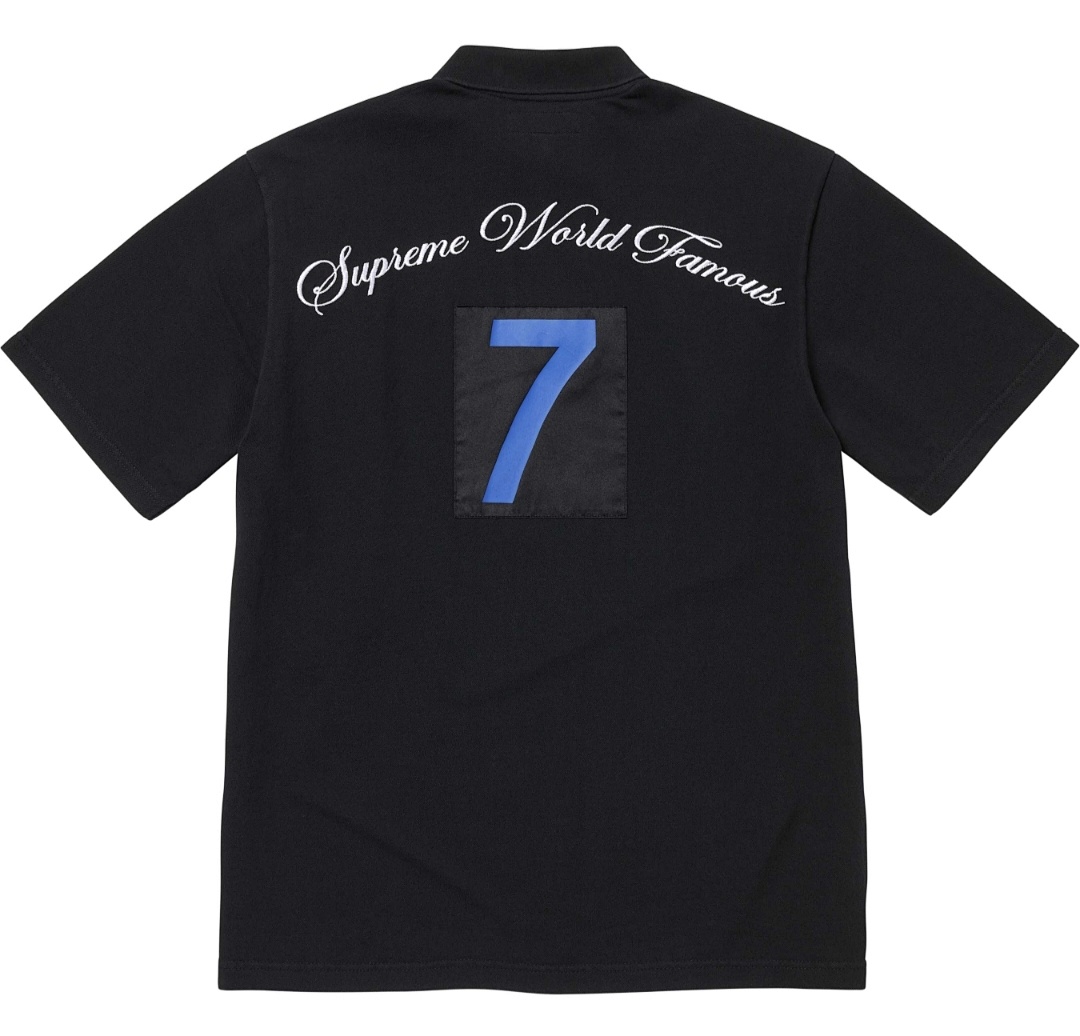 Ralph Lauren 198 SS25 CURSIVE POLO 7 No Embroidered Short Sleeve Black Light Blue S-XL - Image 3