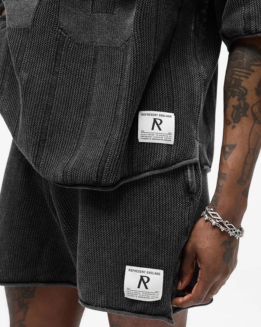 Represent 198 Represent Olive Short Sleeve : S M L XL (Washed Black) - Image 13