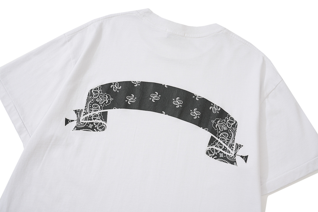 Unbranded 108 ASK ASKYURSELF PAISLEY BANNED Tee LOGO Print Short Sleeve T Big White S-XL 4083# - Image 7